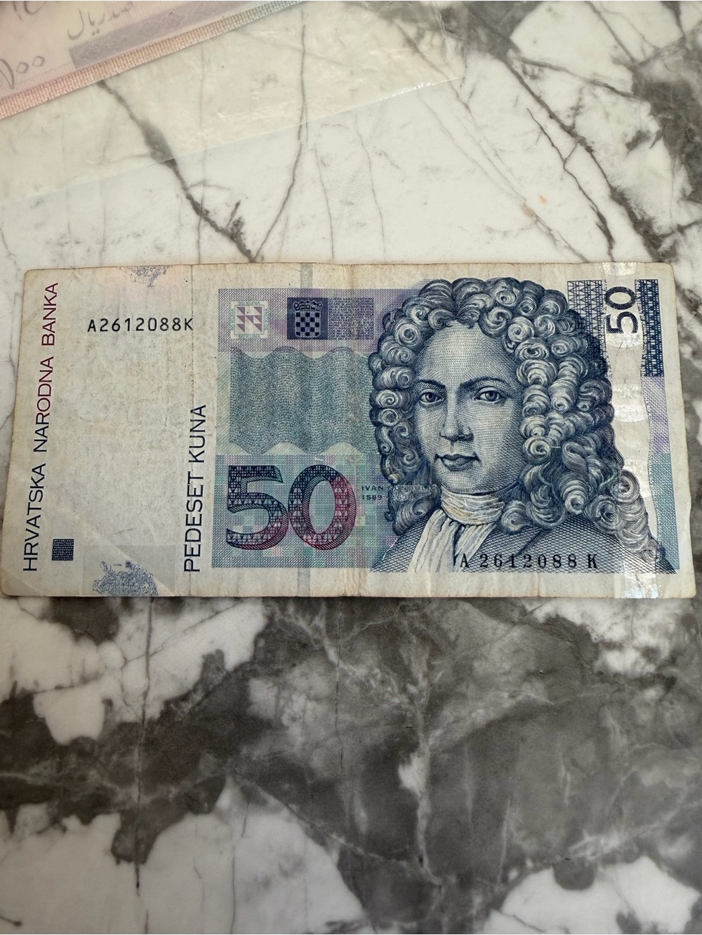 Croatian 50 Kuna Banknote, 2002